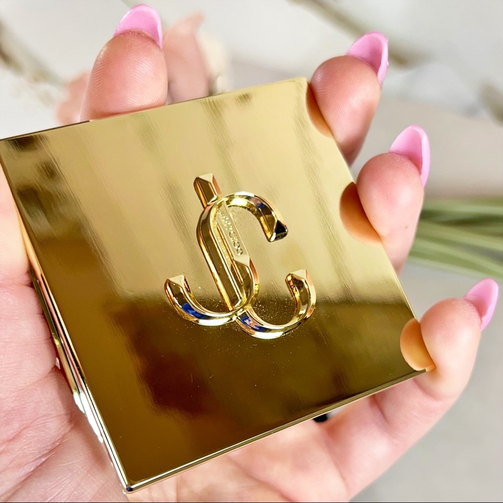 Jimmy Choo Gold Logo Double Compact Mirror - Picture 4 of 9
